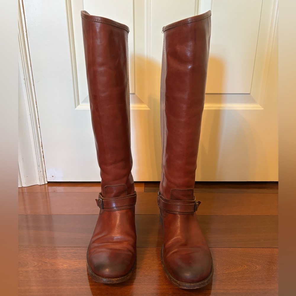 Frye Brown Leather Riding Boots - Size 9